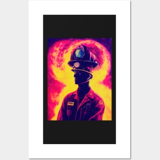 Firefighter Hallowee T-Shirt Posters and Art